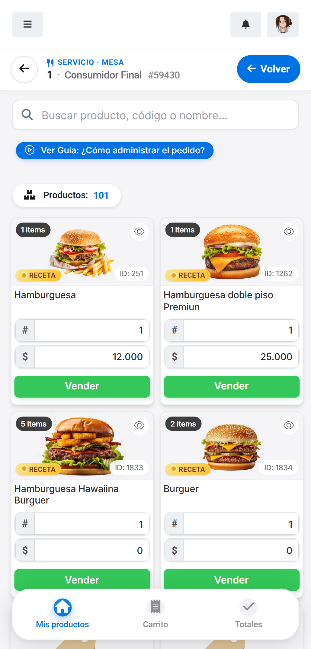 Comandas móviles desde celular para meseros en restaurantes con Jeloda