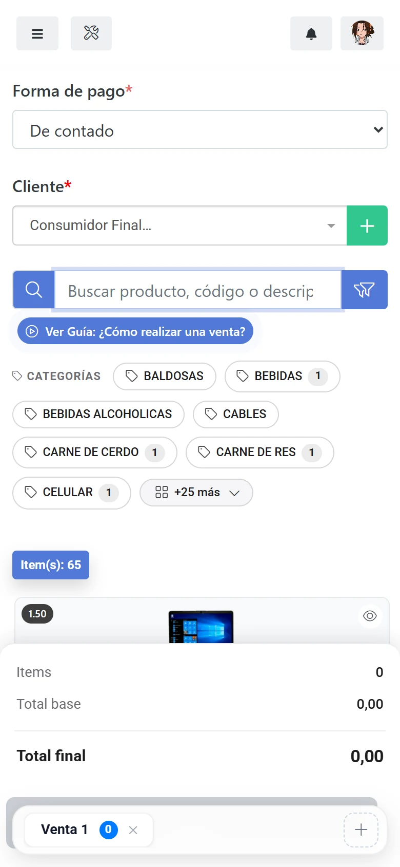 Software POS version movil para smartphones y tablets